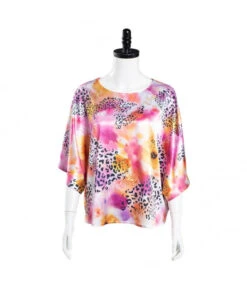 1980s Retro Colored Padding Loose Shirt