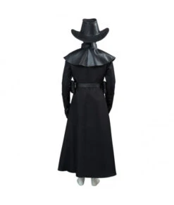 Kids Children Medieval Plague Doctor Black Fullset Outfit Role Play Halloween Costume