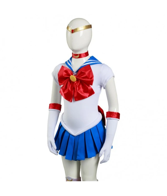 Kids Children White Sailor Suit Skirt Uniform Halloween Costume 8 Kids Children White Sailor Suit Skirt Uniform Halloween Costume - Image 6