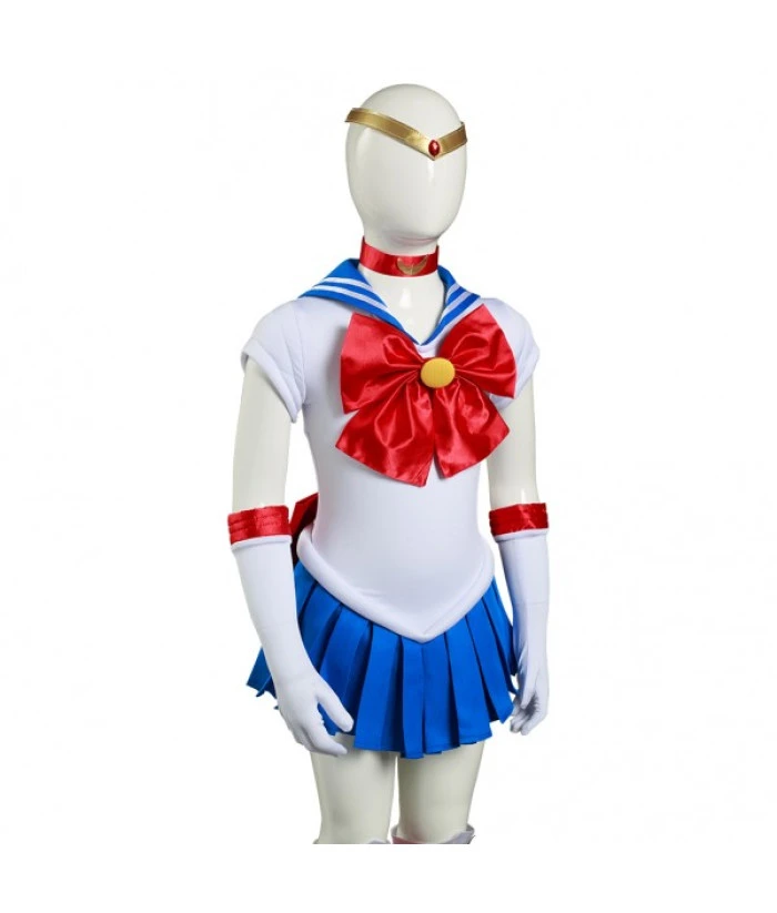 Kids Children White Sailor Suit Skirt Uniform Halloween Costume 9 Kids Children White Sailor Suit Skirt Uniform Halloween Costume - Image 7