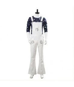 Men 80s Star Printed Shirt White Overalls Musical Role Play Rockstar Halloween Costume -Accessories Shop 11007896 1 700x823 1