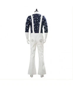 Men 80s Star Printed Shirt White Overalls Musical Role Play Rockstar Halloween Costume -Accessories Shop 11007896 3 700x823 1
