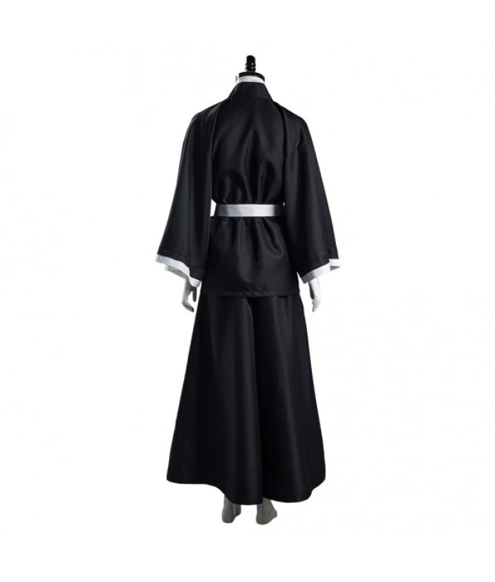 Women Black Kimono Japanese Yukata Outfit Halloween Costume 4 Women Black Kimono Japanese Yukata Outfit Halloween Costume - Image 2