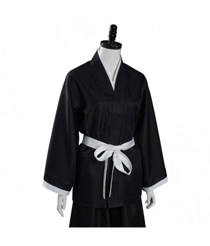 Women Black Kimono Japanese Yukata Outfit Halloween Costume 10 Women Black Kimono Japanese Yukata Outfit Halloween Costume - Image 8