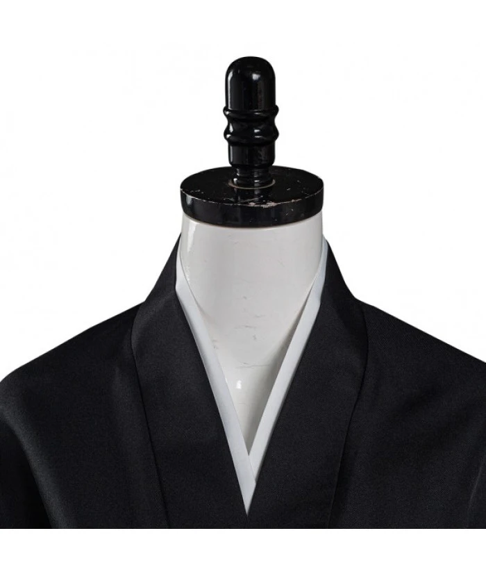 Women Black Kimono Japanese Yukata Outfit Halloween Costume 9 Women Black Kimono Japanese Yukata Outfit Halloween Costume - Image 7