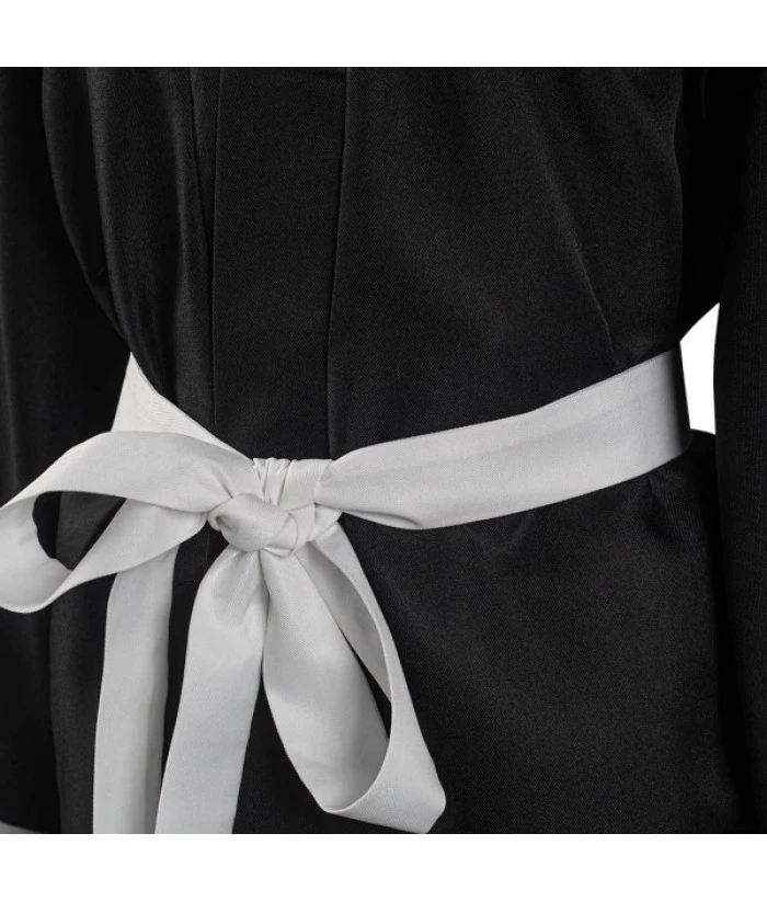 Women Black Kimono Japanese Yukata Outfit Halloween Costume 8 Women Black Kimono Japanese Yukata Outfit Halloween Costume - Image 6