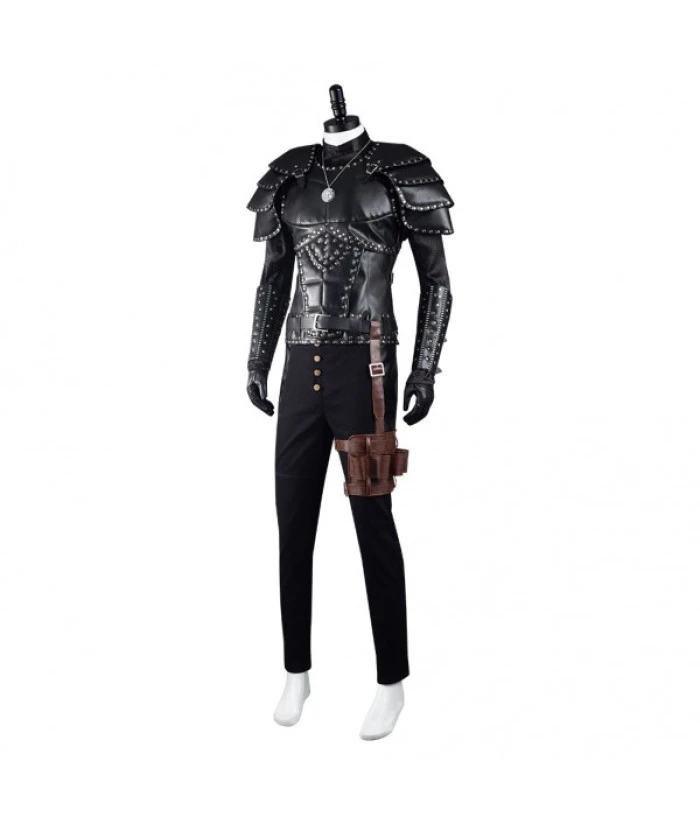Men Fantasy Knight Black Light Amor Faux Fullset Outfit Halloween Carnival Costume 4 Men Fantasy Knight Black Light Amor Faux Fullset Outfit Halloween Carnival Costume - Image 3