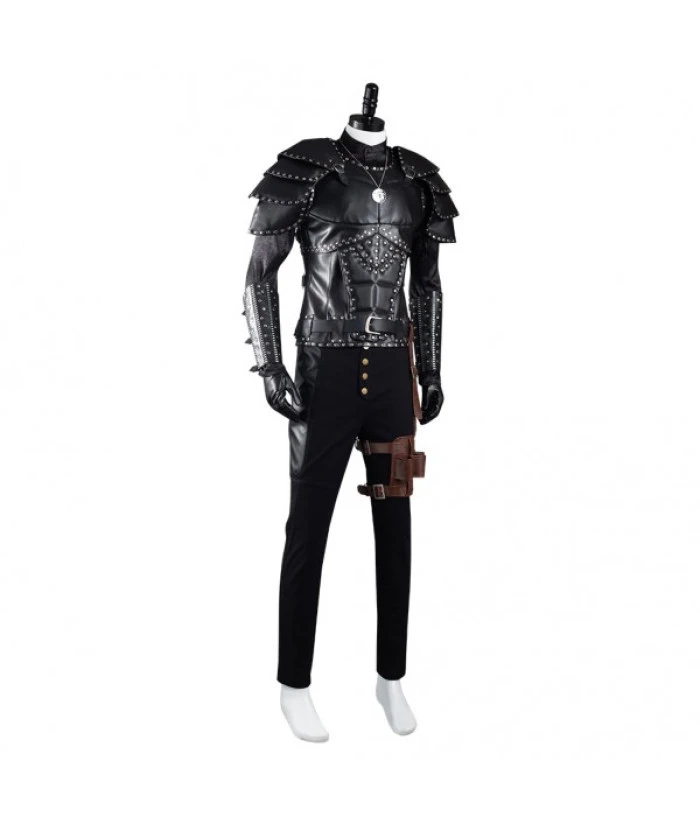 Men Fantasy Knight Black Light Amor Faux Fullset Outfit Halloween Carnival Costume 5 Men Fantasy Knight Black Light Amor Faux Fullset Outfit Halloween Carnival Costume - Image 4