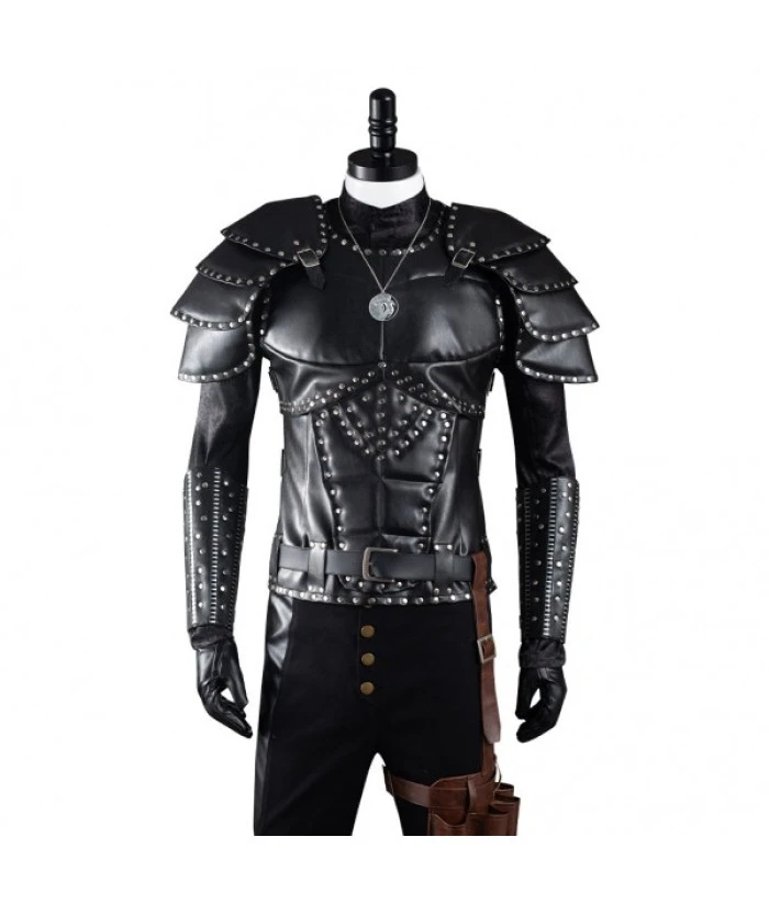 Men Fantasy Knight Black Light Amor Faux Fullset Outfit Halloween Carnival Costume 7 Men Fantasy Knight Black Light Amor Faux Fullset Outfit Halloween Carnival Costume - Image 6