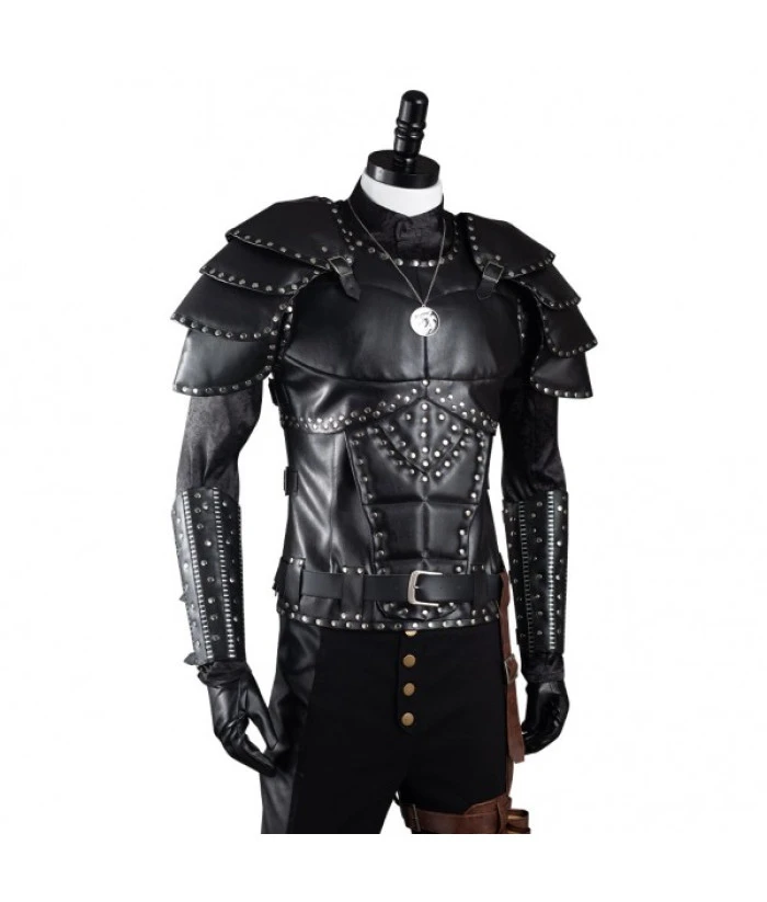 Men Fantasy Knight Black Light Amor Faux Fullset Outfit Halloween Carnival Costume 8 Men Fantasy Knight Black Light Amor Faux Fullset Outfit Halloween Carnival Costume - Image 7