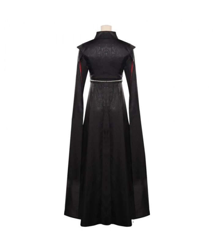 Women Medieval Fantansy Queen Royal Dress Red Long Sleeve Halloween Costume 5 Women Medieval Fantansy Queen Royal Dress Red Long Sleeve Halloween Costume - Image 3