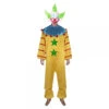 Adult Yellow Clown FullsetJumpsuit Creepy Clown Role Play Halloween Costume