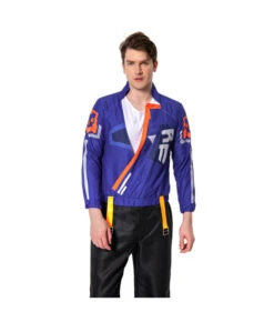 Men Dark Blue Jacket Futuristic Sci Fi Style Halloween Costume