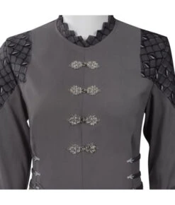 Women Medieval Fnatasy Grey Long Dress Maid Halloween Costume 14 Women Medieval Fnatasy Grey Long Dress Maid Halloween Costume -Accessories Shop 15004366 5 700x823 1