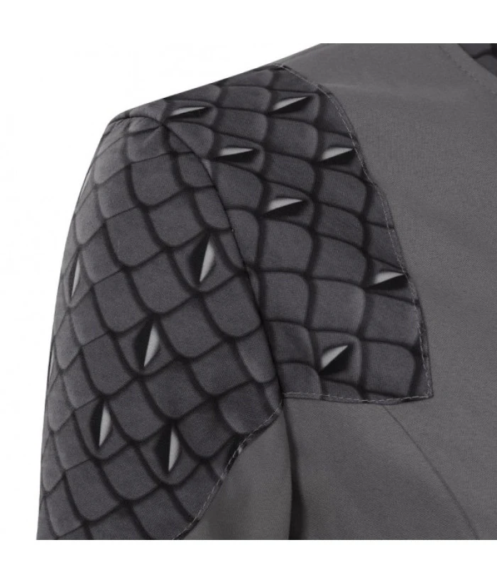 Women Medieval Fnatasy Grey Long Dress Maid Halloween Costume 8 Women Medieval Fnatasy Grey Long Dress Maid Halloween Costume - Image 6