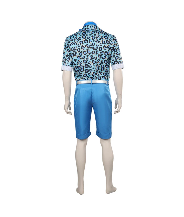 Men 70s Vintage Blue Leopard Printed Cheetah Summer Outfit 7 Men 70s Vintage Blue Leopard Printed Cheetah Summer Outfit - Image 5