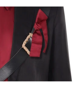 Men Black Suit Red Linin With Leather Stirp Uniform Outfit -Accessories Shop 15005103 7 700x823 1