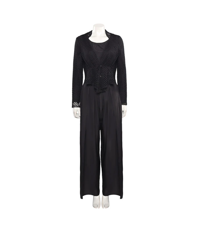 Women Black Mesh Suit Leather Corset Halloween Costume 3 Women Black Mesh Suit Leather Corset Halloween Costume