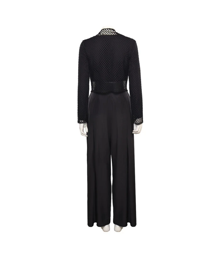 Women Black Mesh Suit Leather Corset Halloween Costume 5 Women Black Mesh Suit Leather Corset Halloween Costume - Image 3