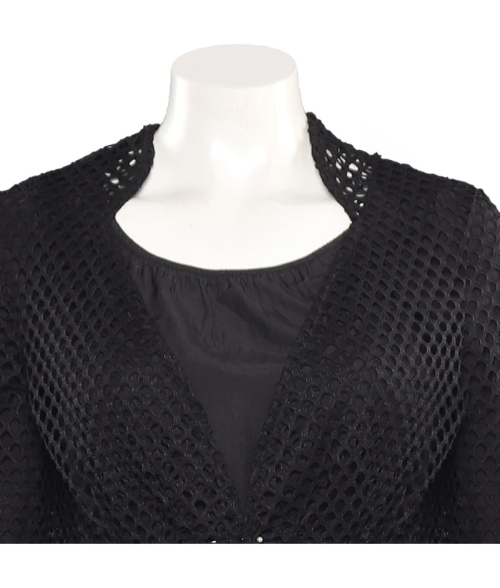 Women Black Mesh Suit Leather Corset Halloween Costume 7 Women Black Mesh Suit Leather Corset Halloween Costume - Image 5