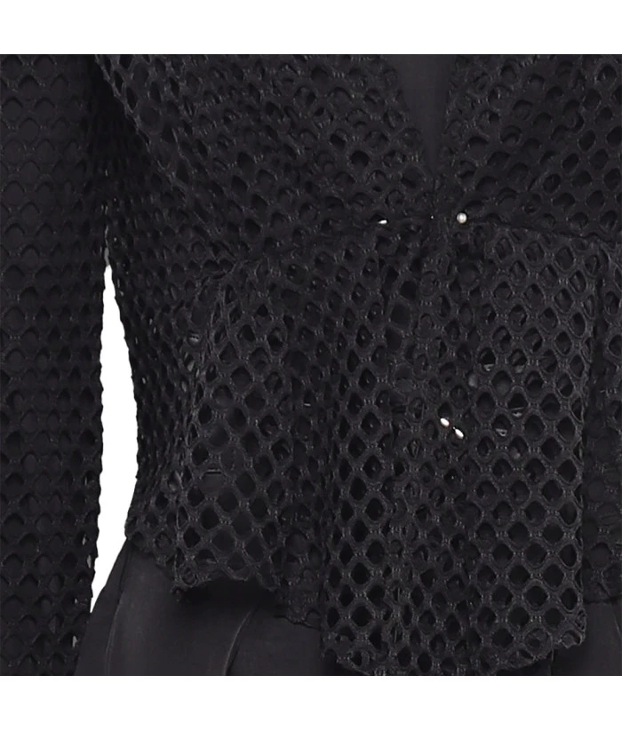 Women Black Mesh Suit Leather Corset Halloween Costume 8 Women Black Mesh Suit Leather Corset Halloween Costume - Image 6