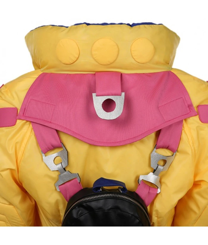 Women Futuristic Yellow Jacket With Backpack Halloween Sci-Fi Costume 9 Women Futuristic Yellow Jacket With Backpack Halloween Sci-Fi Costume - Image 7