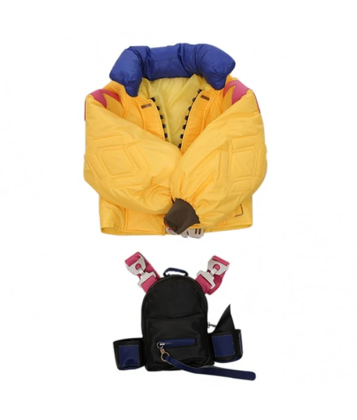 Women Futuristic Yellow Jacket With Backpack Halloween Sci-Fi Costume 10 Women Futuristic Yellow Jacket With Backpack Halloween Sci-Fi Costume - Image 8