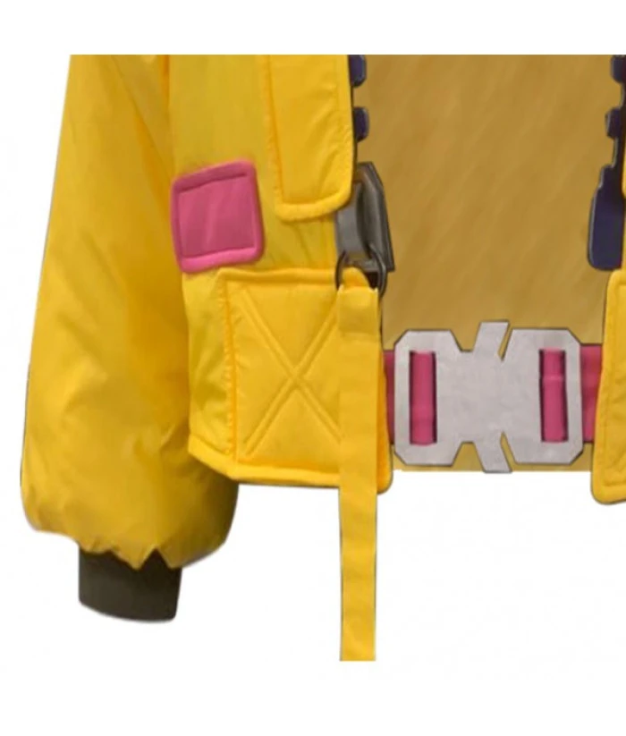 Women Futuristic Yellow Jacket With Backpack Halloween Sci-Fi Costume 7 Women Futuristic Yellow Jacket With Backpack Halloween Sci-Fi Costume - Image 5