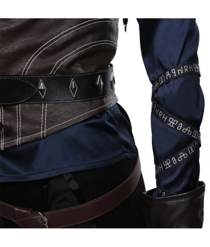 Women Black Knitted Suit Fullset Fantasy Rouge Role Play Halloween Costume 8 Women Black Knitted Suit Fullset Fantasy Rouge Role Play Halloween Costume - Image 6