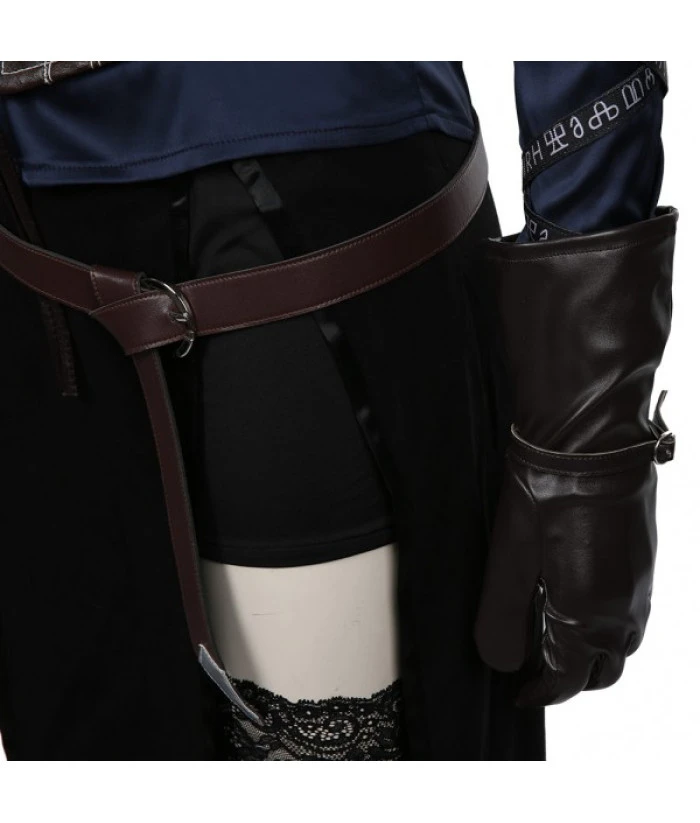 Women Black Knitted Suit Fullset Fantasy Rouge Role Play Halloween Costume 9 Women Black Knitted Suit Fullset Fantasy Rouge Role Play Halloween Costume - Image 7