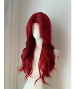 Women Long Red Hair With Big Waves Wig Halloween Costume Accessories