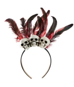 Feather Skull Headband Halloween Costume Accessories