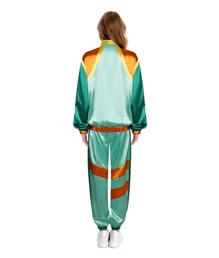 1980s Hip Hop Retro Green Tracksuit Halloween Costume 5 1980s Hip Hop Retro Green Tracksuit Halloween Costume - Image 3