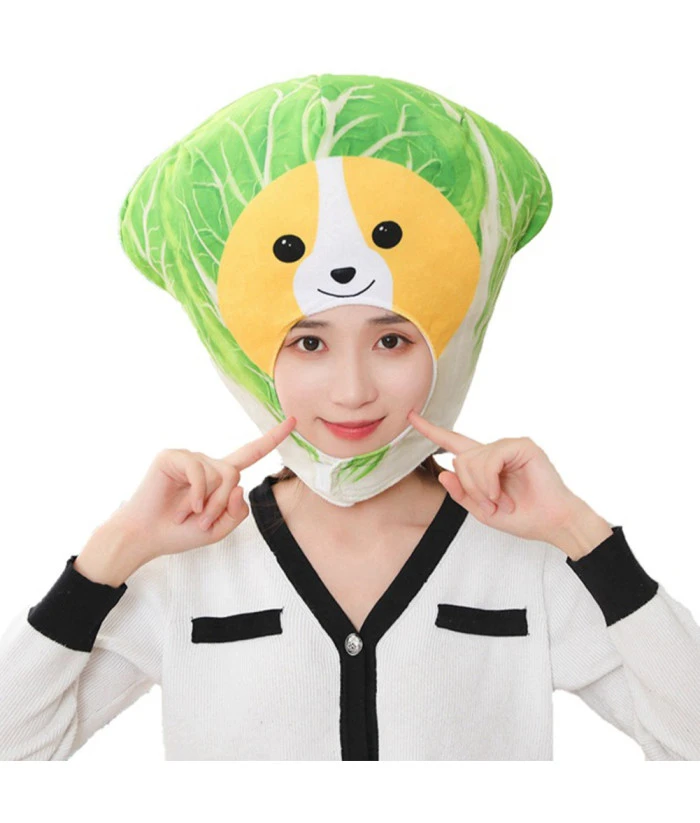 Adult Cabbage Dog Headband Funny Hat Halloween Costume Accessories 3 Adult Cabbage Dog Headband Funny Hat Halloween Costume Accessories