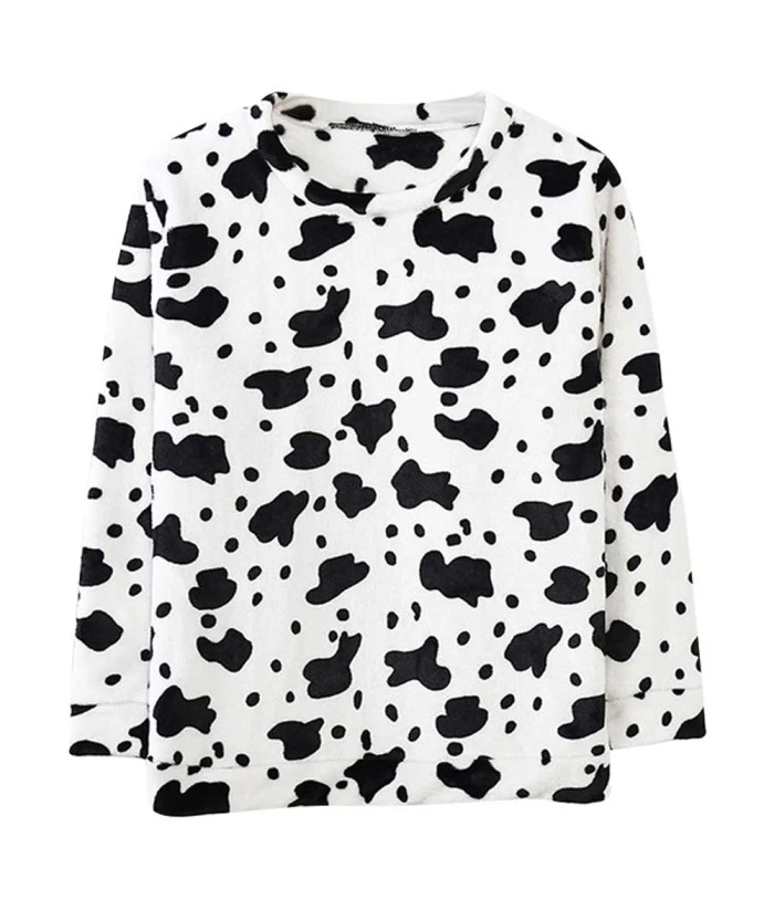 Adult Dalmatian Black And White Spotted Tops Shirts Halloween Costume 3 Adult Dalmatian Black And White Spotted Tops Shirts Halloween Costume