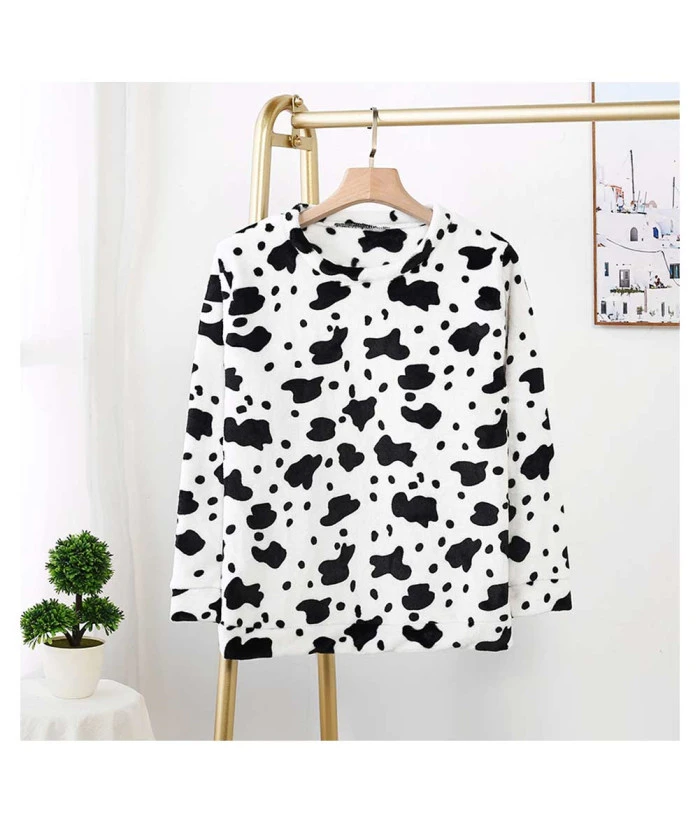 Adult Dalmatian Black And White Spotted Tops Shirts Halloween Costume 4 Adult Dalmatian Black And White Spotted Tops Shirts Halloween Costume - Image 2