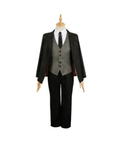 Adult Formal Black Suit Uniform Deacon Halloween Costume