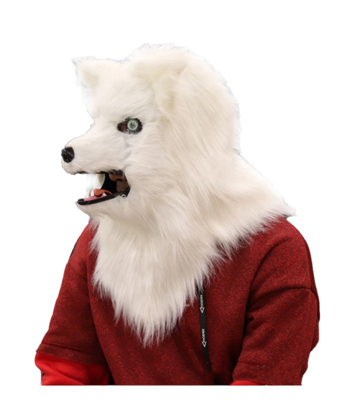 Adult Furry Fox Fullhead Plush Mask Realistic Movable Mouth Halloween Party Costume Accessories 4 Adult Furry Fox Fullhead Plush Mask Realistic Movable Mouth Halloween Party Costume Accessories - Image 2