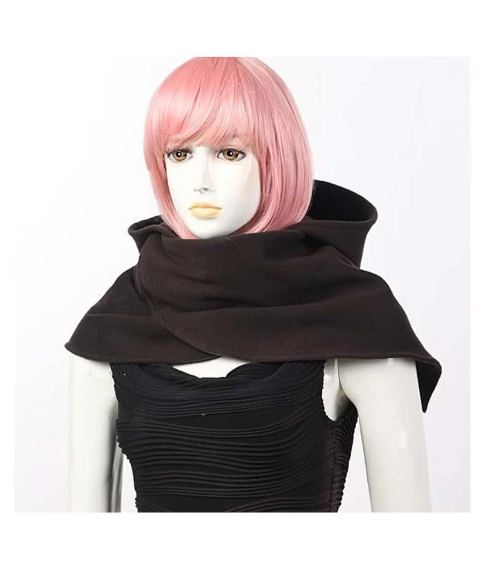 Adult Medieval Black Hood Scarf Vintage Shawl Halloween Costume Accessories 4 Adult Medieval Black Hood Scarf Vintage Shawl Halloween Costume Accessories - Image 2