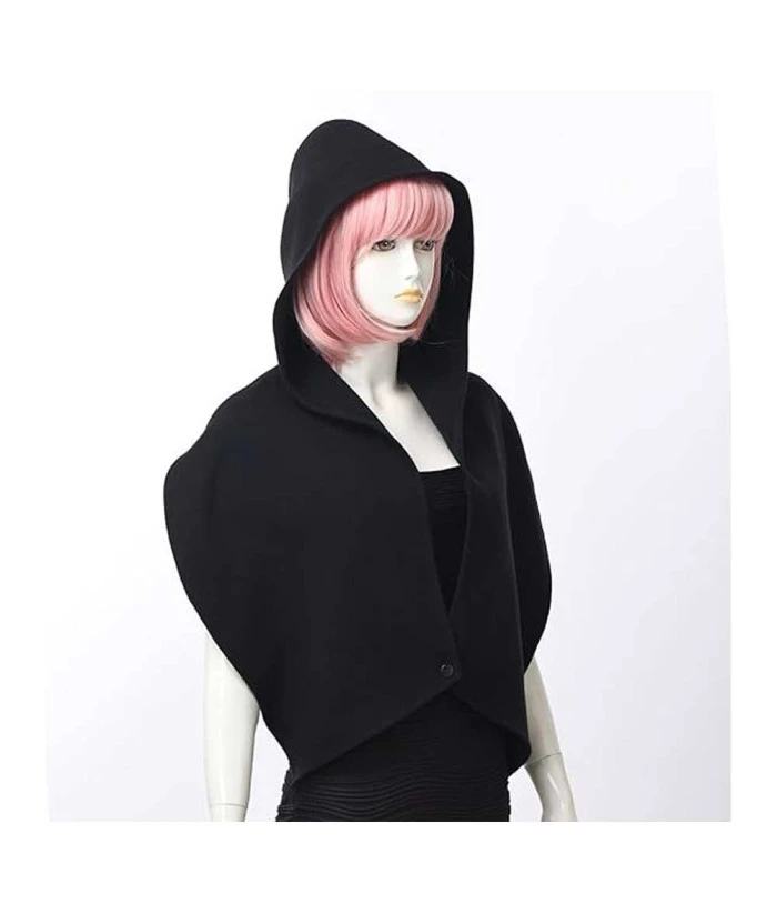 Adult Medieval Black Hood Scarf Vintage Shawl Halloween Costume Accessories 7 Adult Medieval Black Hood Scarf Vintage Shawl Halloween Costume Accessories - Image 5