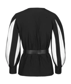 Adult Renaissance Black And White Shirt Halloween Costume 12 Adult Renaissance Black And White Shirt Halloween Costume -Accessories Shop Adult20Medieval20Renaissance20Drama20Color20Block20Tie Up20Black20Shirt20Halloween20Costume203 700x823 1