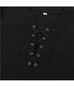 Adult Renaissance Black And White Shirt Halloween Costume 14 Adult Renaissance Black And White Shirt Halloween Costume -Accessories Shop Adult20Medieval20Renaissance20Drama20Color20Block20Tie Up20Black20Shirt20Halloween20Costume206 700x823 1