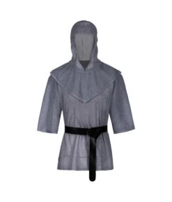 Adult Medieval Renaissance Faux Chain Mail Shirt Halloween Costume