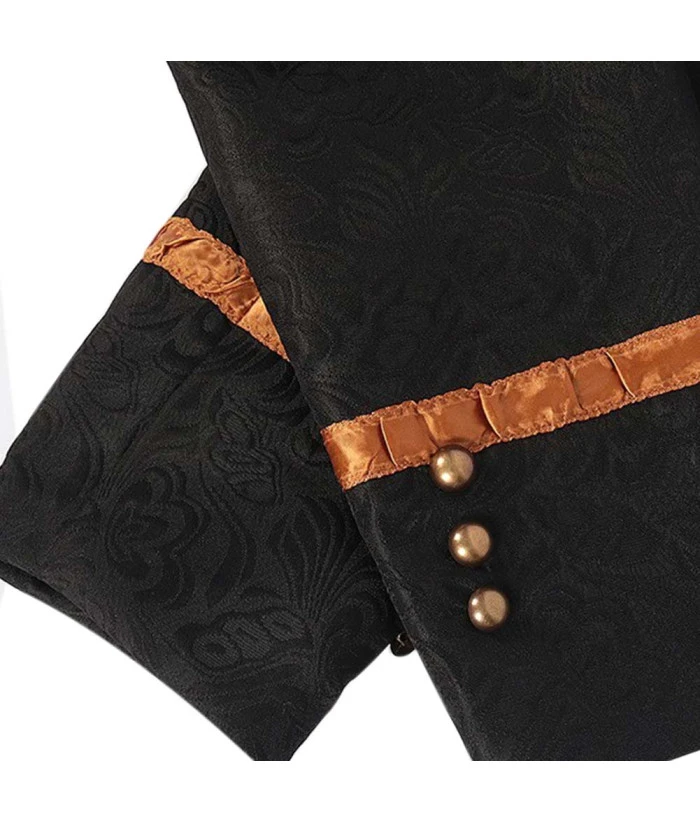 Adult 18th Pirate Stand Collar Coat Halloween Costume 6 Adult 18th Pirate Stand Collar Coat Halloween Costume - Image 4