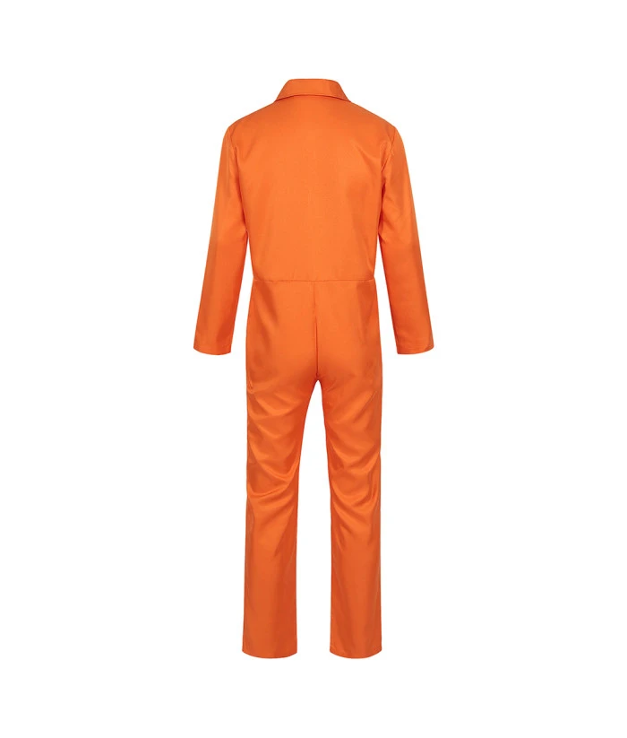 Adult Orange Prisoner Uniform Halloween Cosplay Costume 4 Adult Orange Prisoner Uniform Halloween Cosplay Costume - Image 2