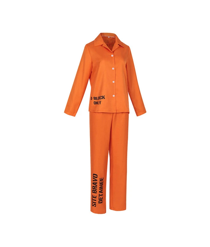 Adult Orange Prisoner Uniform Halloween Cosplay Costume 7 Adult Orange Prisoner Uniform Halloween Cosplay Costume - Image 5