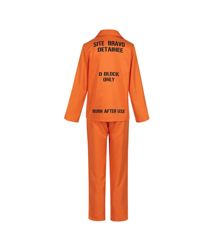 Adult Orange Prisoner Uniform Halloween Cosplay Costume 8 Adult Orange Prisoner Uniform Halloween Cosplay Costume - Image 6