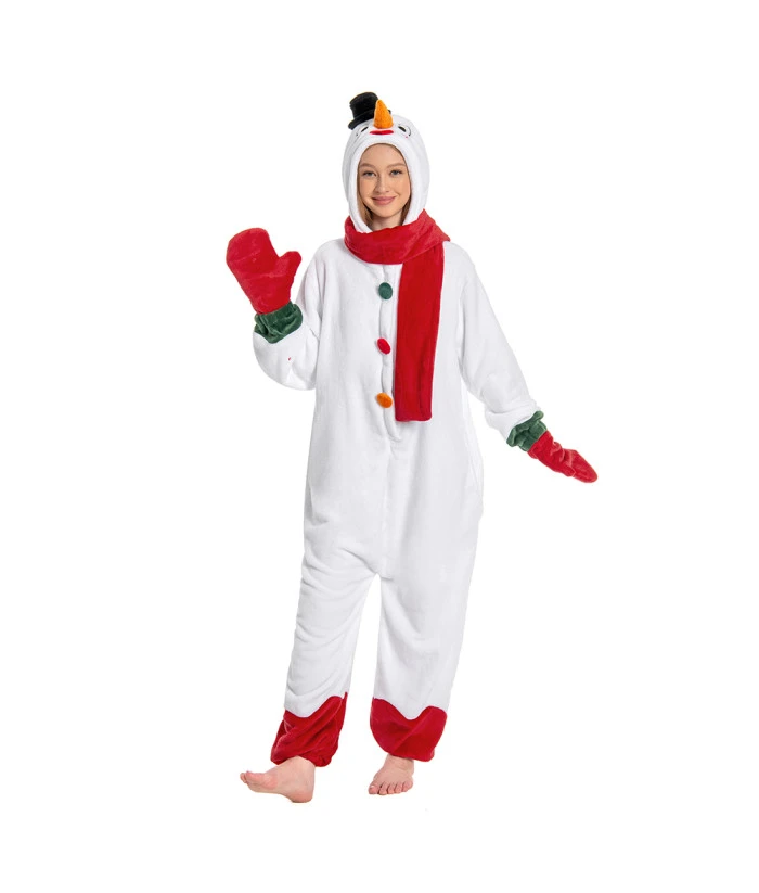 Adult Snowman Pajamas One Piece Jumpsuit Halloween Christmas Cosplay Costume 3 Adult Snowman Pajamas One Piece Jumpsuit Halloween Christmas Cosplay Costume
