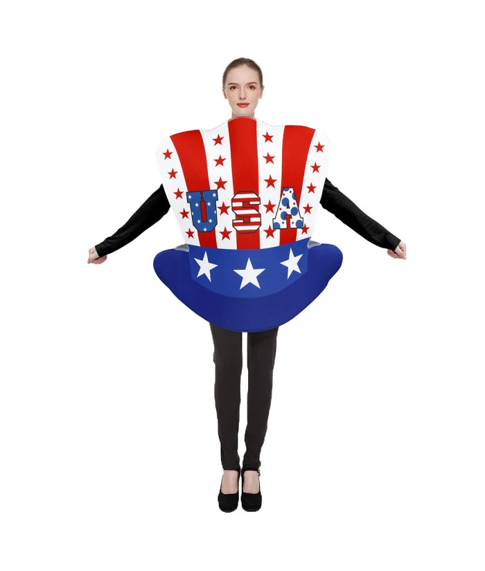 Adult USA Hat Funny Costume Independence Day Carnival Party Costume 5 Adult USA Hat Funny Costume Independence Day Carnival Party Costume - Image 3