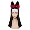 Nun Headscarf With Red Fur Ears Halloween Costume Accessories -Accessories Shop Alastor20Hazbin20Hotel20Black20Nun20Headscarf20Cosplay20Hat20Accessories1 700x823 1